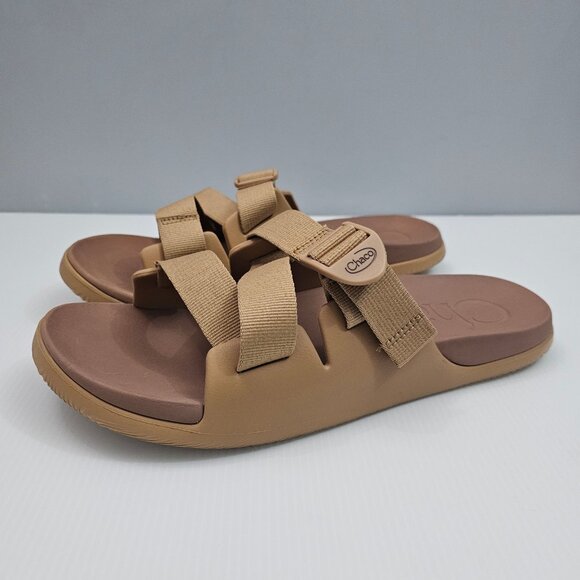Chaco Chillos Slide Sandal Womens 12 Doe Tan Brown Adjustable Comfort Casual NEW - Picture 13 of 13